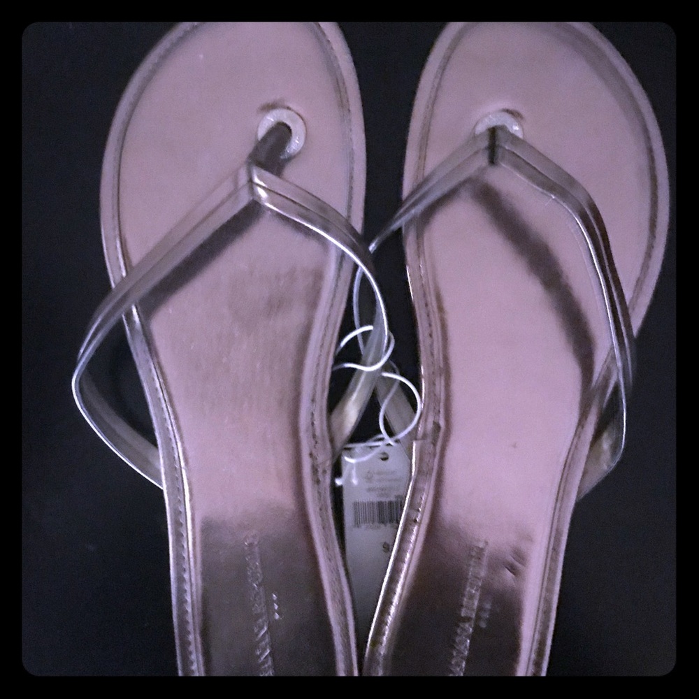 NWT! Dark Silver Banana Republic Sandals